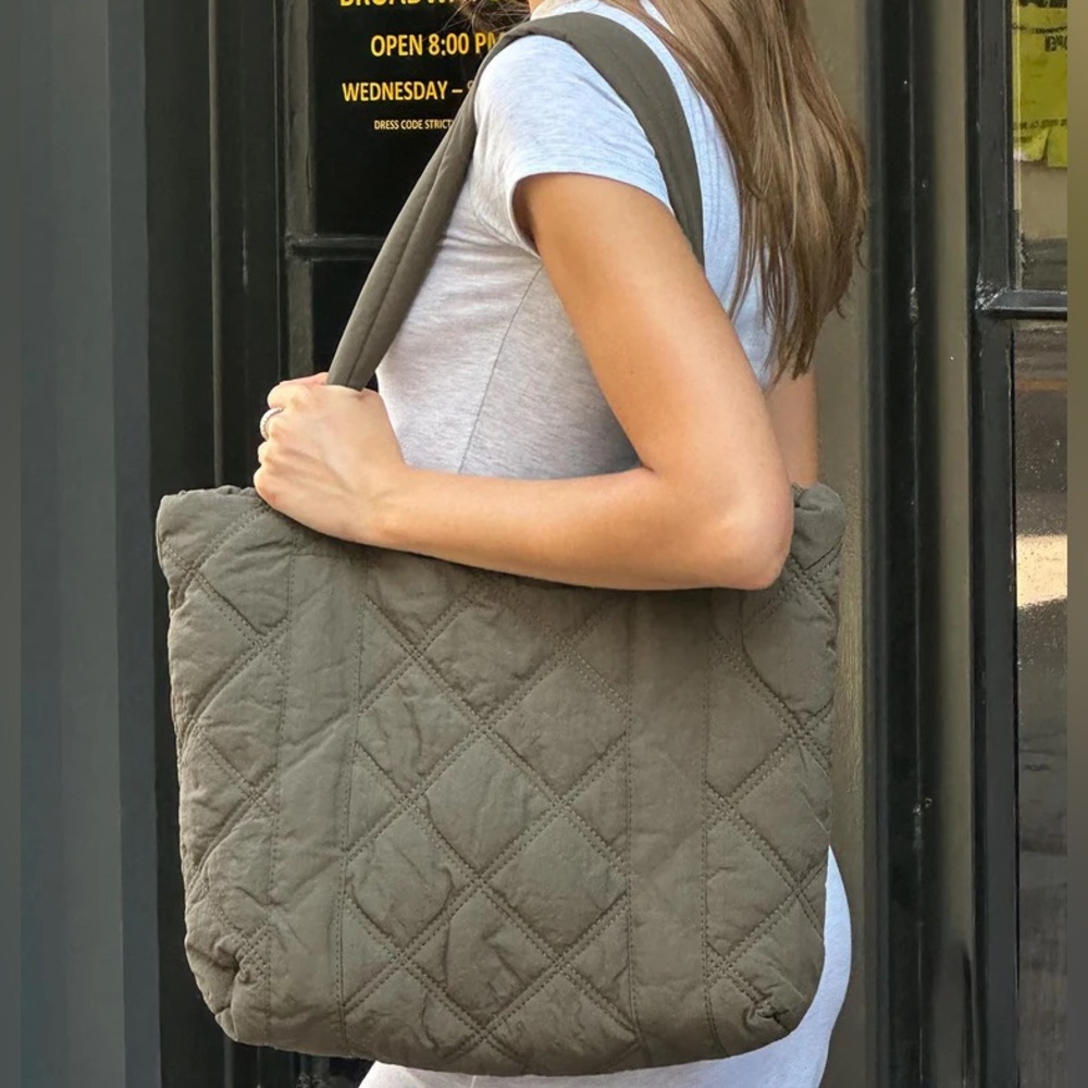 Olive Green Quilted Bag